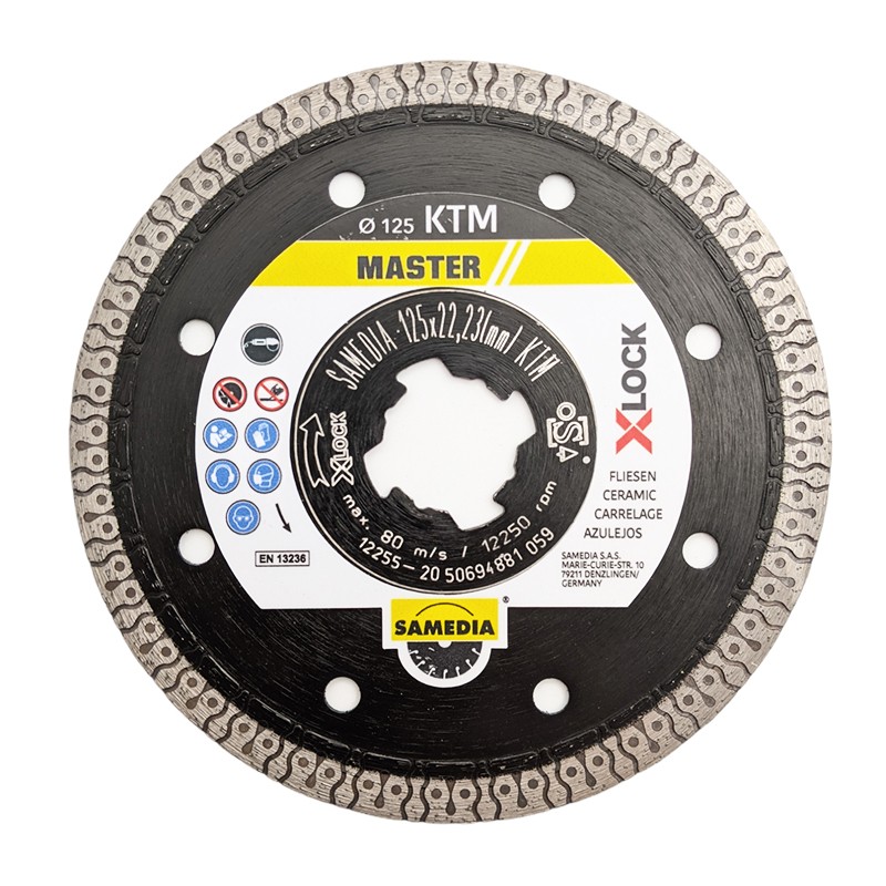 Teemantketas Samedia KTM 125x22,2/1,4, X-Lock