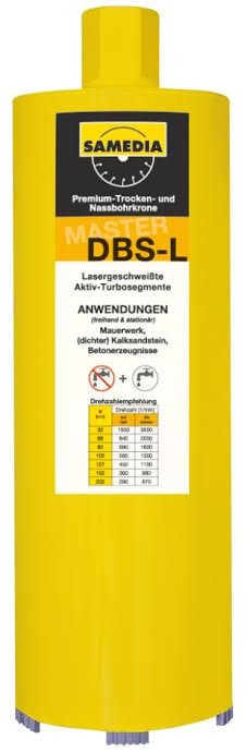 Teemantkroonpuur DBS-L 112 x 350 mm, Samedia