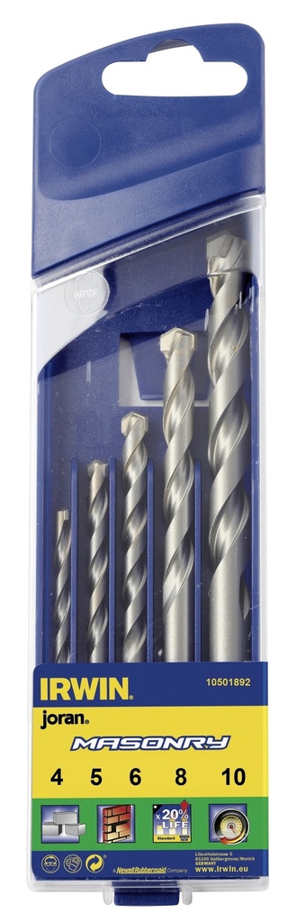 IRWIN betoonipuuride komplekt MASONRY 4-12 mm, 7 tk