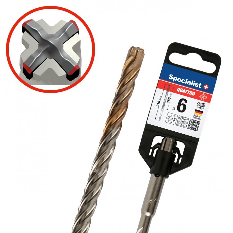 SPECIALIST+ hammer drill QUATTRO, 6/150 x 210 mm