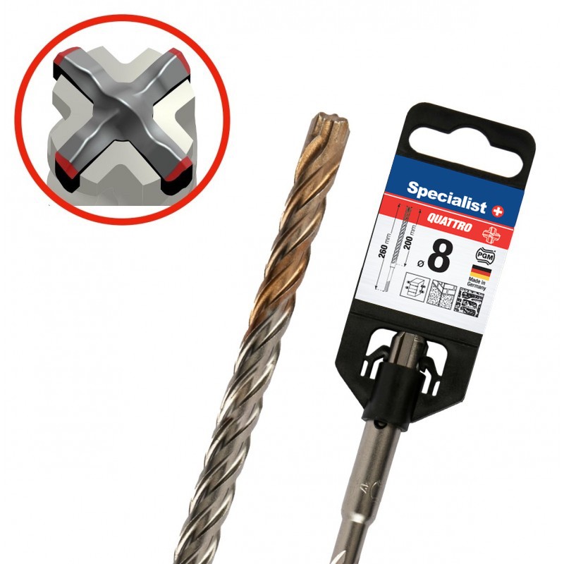 SPECIALIST+ hammer drill QUATTRO, 8/200 x 260 mm