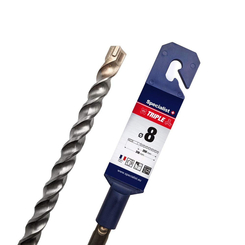 SPECIALIST+ trigub. grąžtas TRIPLE, 8/250x310 mm