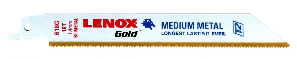 Zoben.asm. metālam Lenox GOLD 150mm18TPI