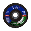 SPECIALIST+ vēdekļveida slīpēšanas disks BASIC ZK80, 125 mm