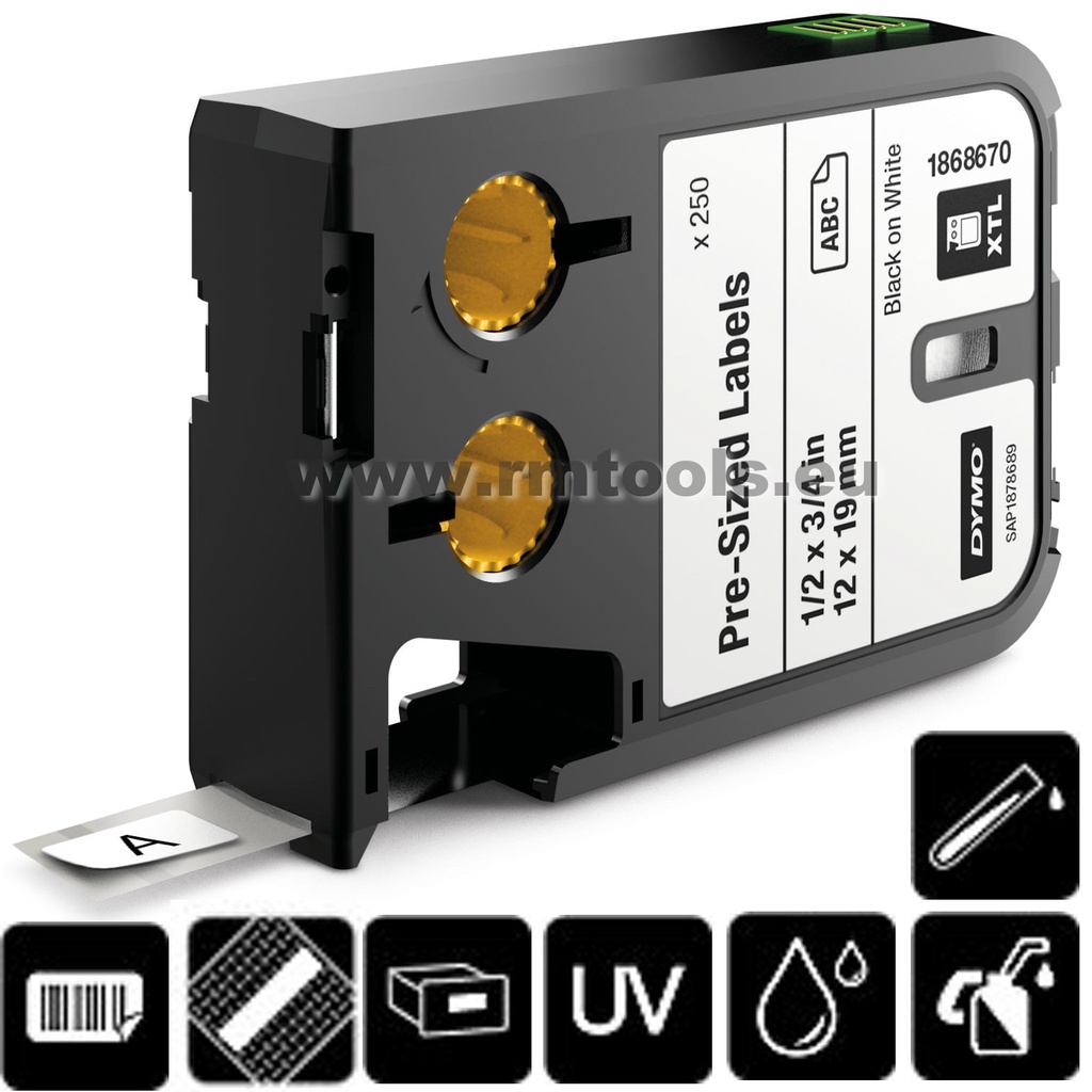DYMO XTL 1" x 2" (25 mm x 51 mm) Pre-Siz