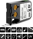 DYMO® XTL™ vinüül kleepkirjalint, 12 mm, must/hall