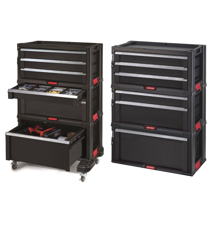 Set Drawer 1+2+3acetal Black STD