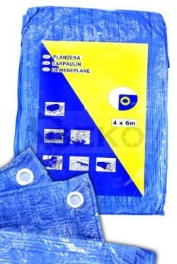 Plandeka 6 * 8 m, niebieska