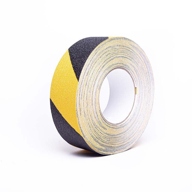 Libisemisvastane teip Safety-Grip, 50 mm × 18,3 m, kollane/must