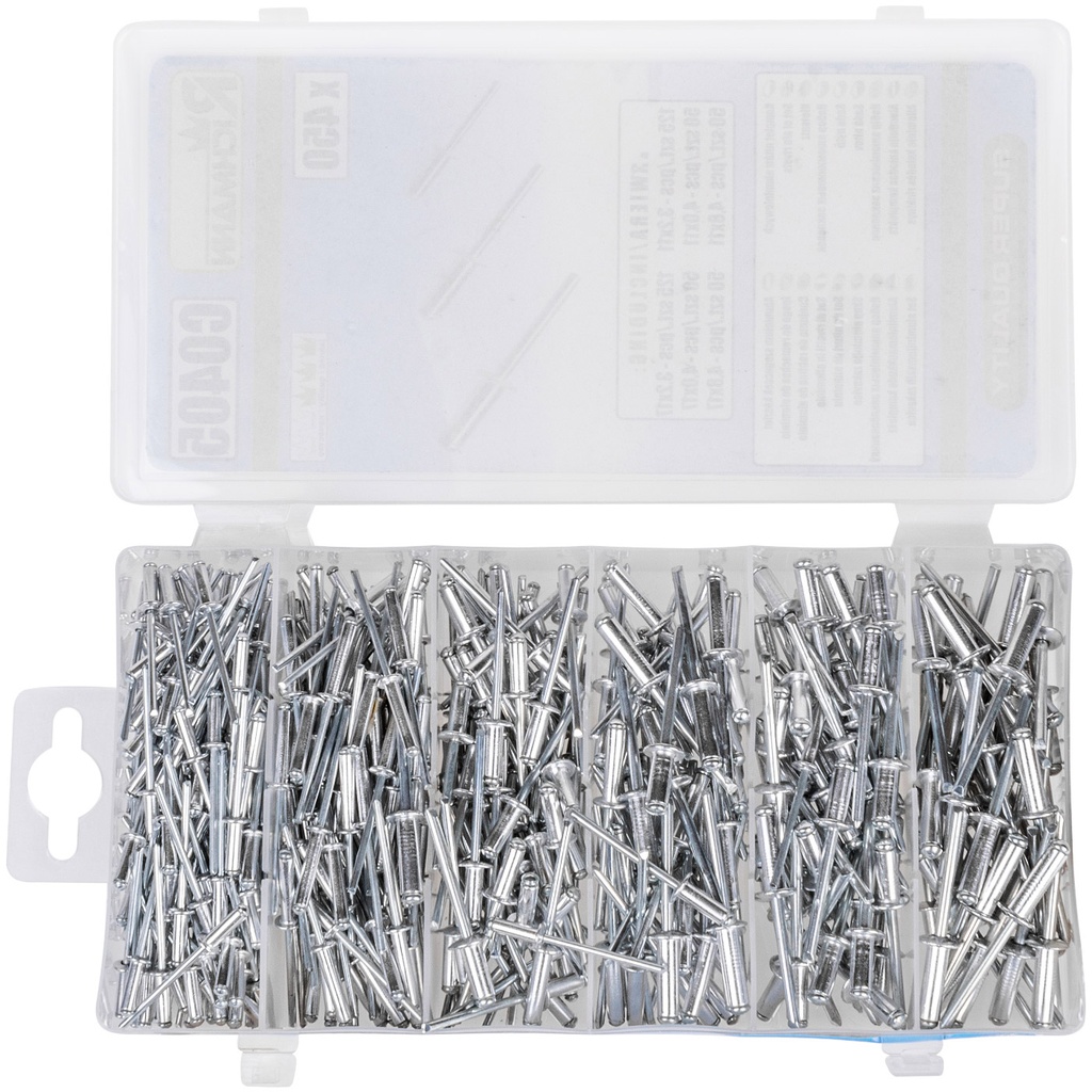 Aluminum rivet kit 450 pcs.