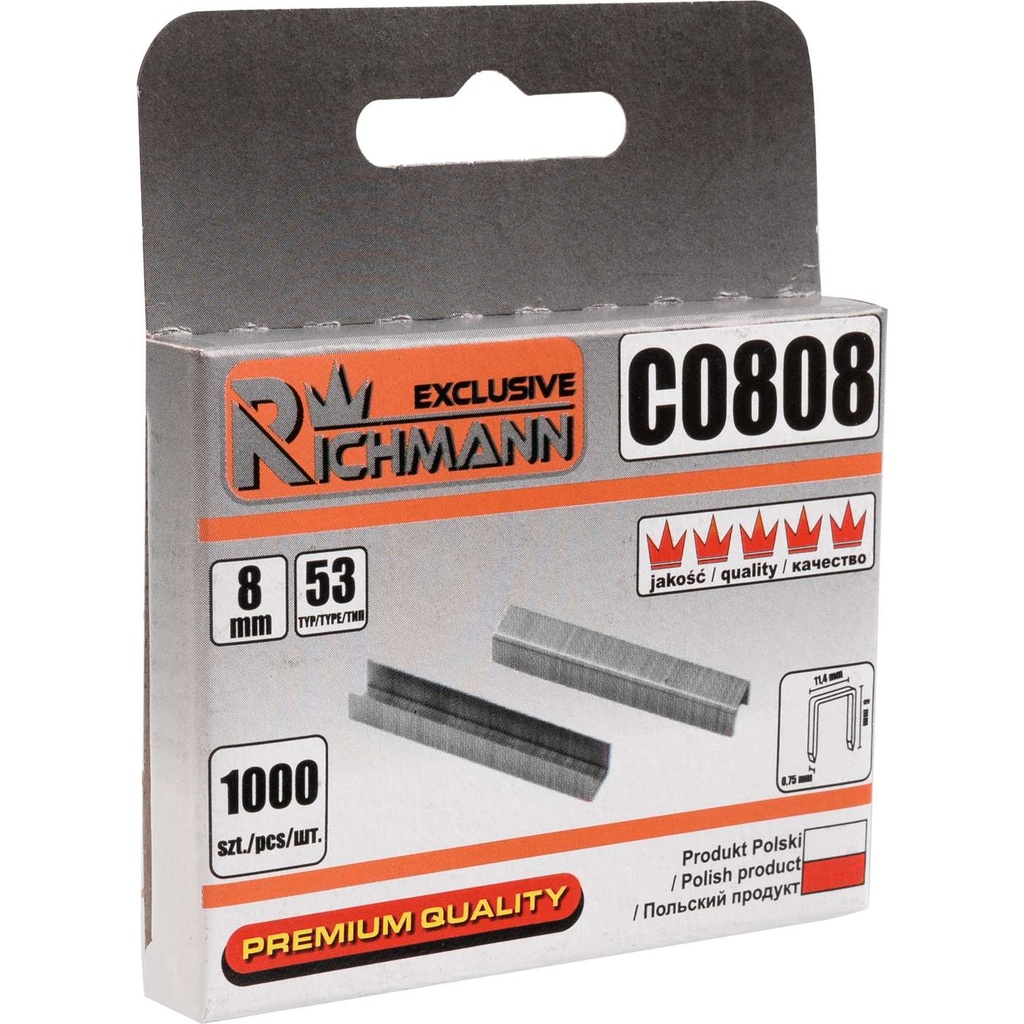 Richmann klambrid tüüp 53, 8 mm, 1000 tk