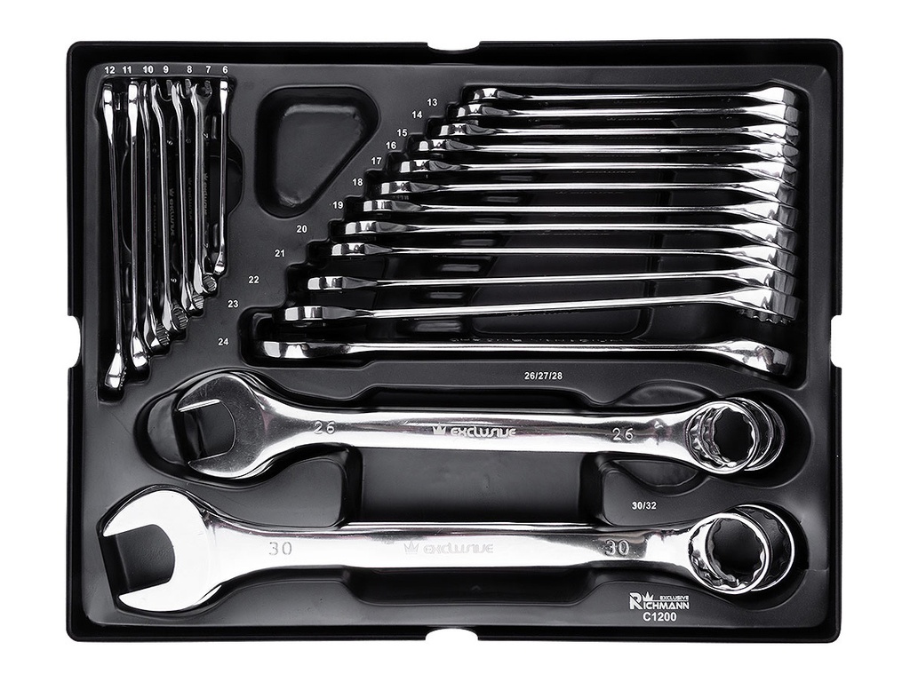 Komplekts - kombinētas atslēgas, 24 gab.