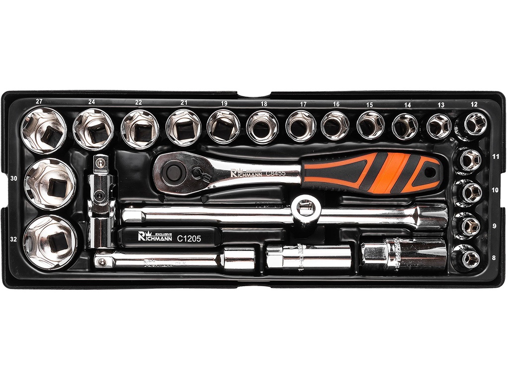 TRAY – Socket set 1/2" 8-32 mm