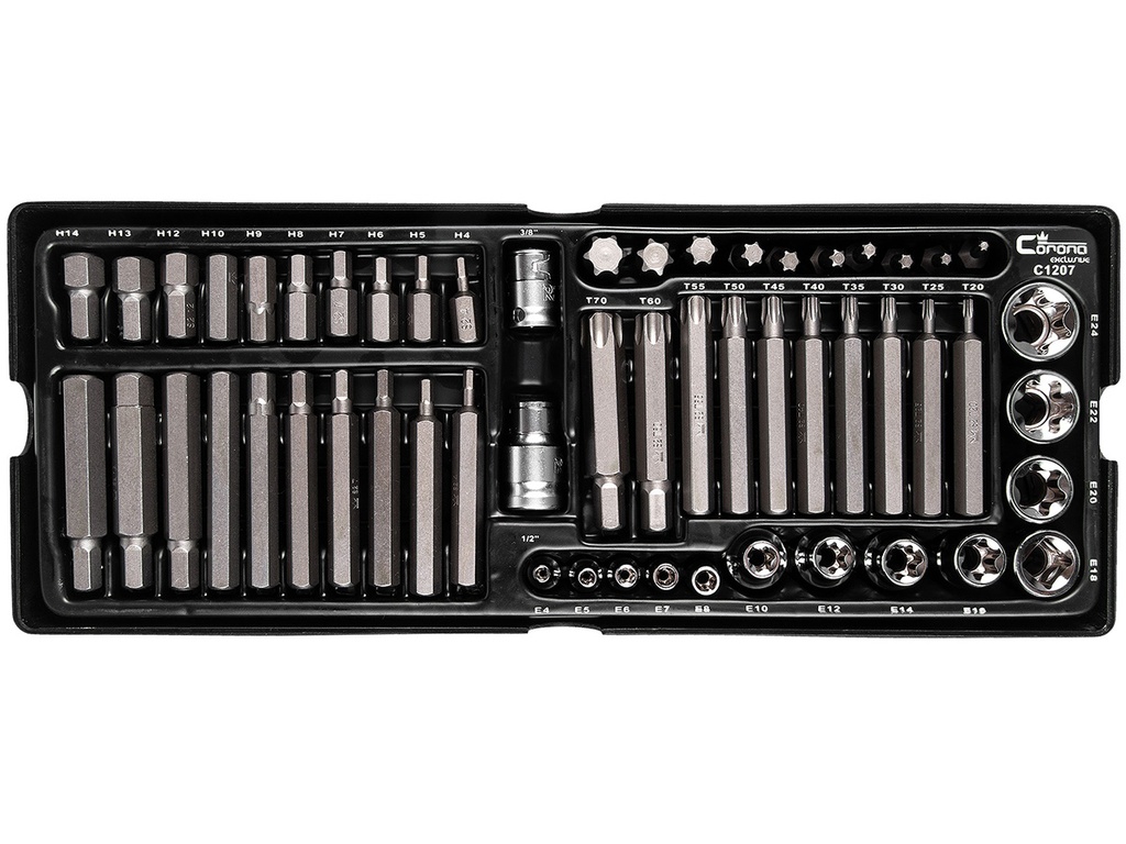 Bit set (HEX + TORX) + TORX socket set