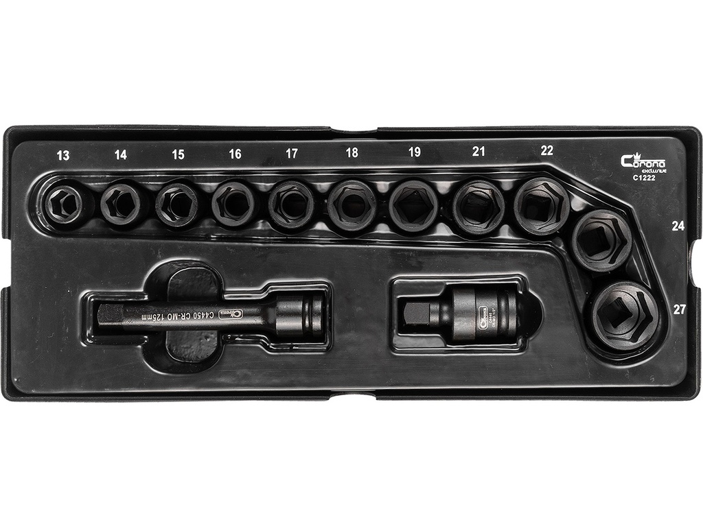 Trieciengalviņu komplekts 1/2, 13-27 mm