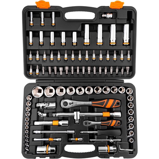 [42-C4094] Socket set. Bits s2 steel, 94 pcs