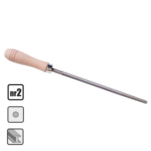 [42-C4964] STEEL FILE 200 MM ROUND