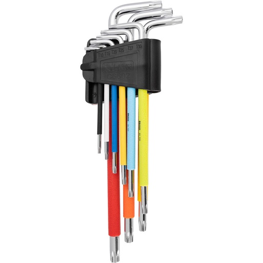 [42-C6602] Šešiakampiai raktai TORX T10 - T50 9 vnt.