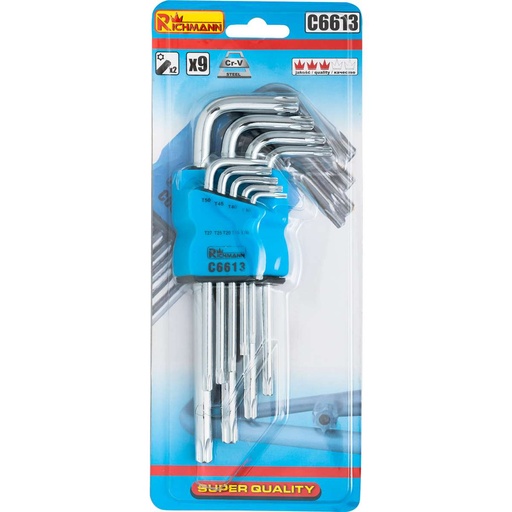 [42-C6613] Kuuskantvotmed Torx T10-T50 9 tk.