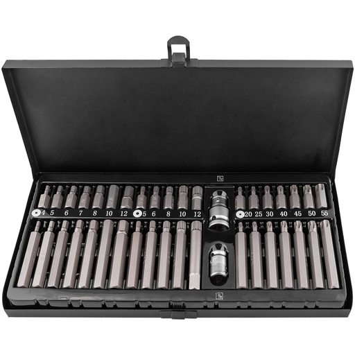 [42-C6940] Plieniniai raktai HEX - TORX 40 vnt., S2