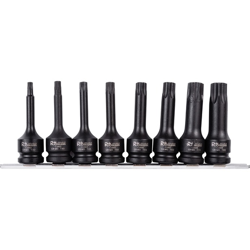 [42-C6950] IMPACT TORX BIT SOCKET SET T30-T80, 1/2', 8 PCS, EXCLUSIVE