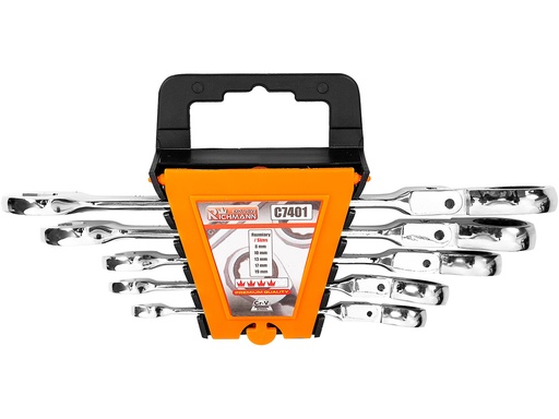 [42-C7401] Padruniga võtmekomplekt, paind, 8-19 mm