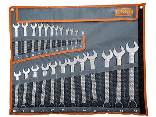 [42-C8345] COMBINATION SPANNERS 6-32MM, 24PCS, INDU