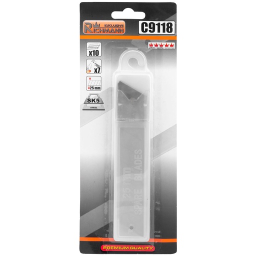 [42-C9118] BLADES 25 MM FOR UTILITY KNIFE