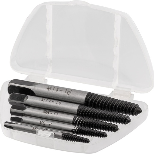 [42-C9190] Screw extractor set M3-18, 5 pcs.