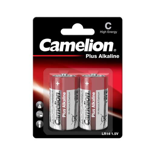 [44/1-LR14BP2] Elementai alkaline, C, LR14-BP2, CAMELION, 2 vnt.
