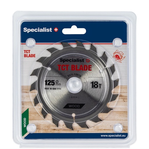 [51/1-12518] SPECIALIST+ pjovimo diskas, 125x18Tx22 mm
