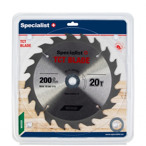 [51/1-20020] SPECIALIST+ TCT blade, 200x20Tx32/30/20/16 mm