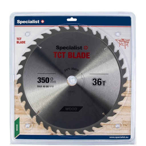 [51/1-35036] SPECIALIST+ TCT blade, 350x36Tx32/30 mm