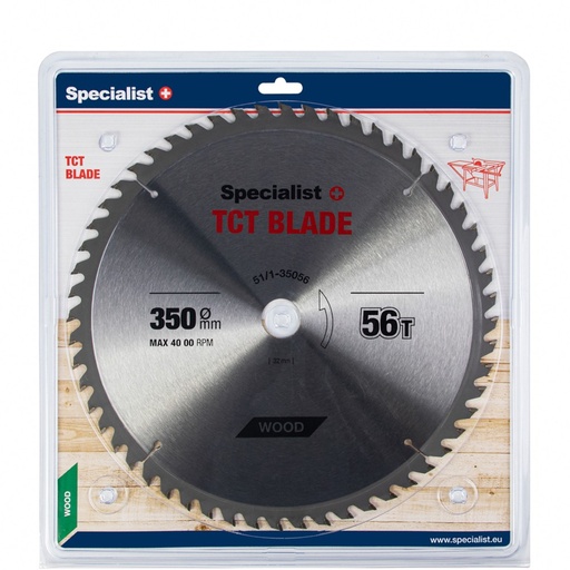 [51/1-35056] SPECIALIST+ TCT blade, 350x56Tx32/30 mm