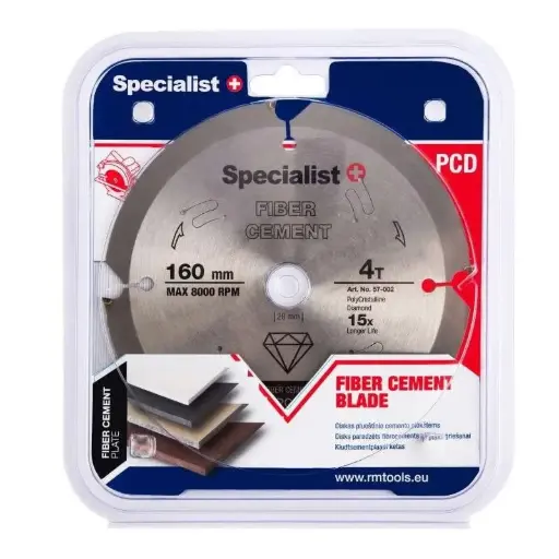[57-002] SPECIALIST+ pj. diskas pluošt. cementui, 4T 165 x 20 mm