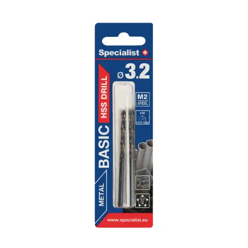 [64-0032] SPECIALIST+ drill bit BASIC, 3.2 mm, 2 pcs