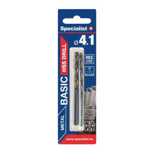 [64-0041] SPECIALIST+ metallipuur BASIC, 4.1 mm, 2 tk