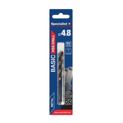 [64-0048] SPECIALIST+ drill bit BASIC, 4.8 mm, 2 pcs