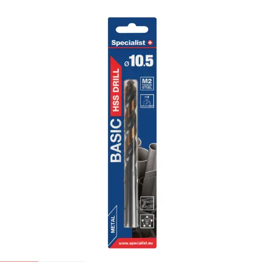 [64-0105] SPECIALIST+ metalo grąžtas BASIC, 10.5 mm