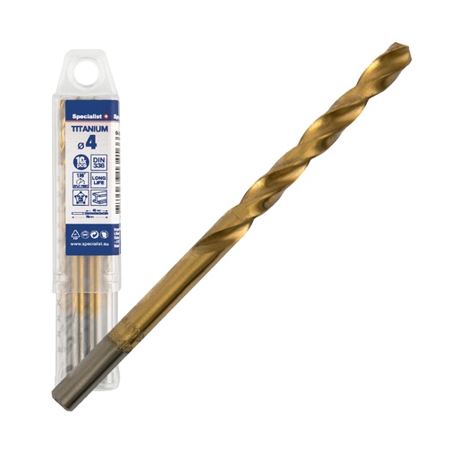 [64/1-0040Q] SPECIALIST+ metallipuur TITAN, 4 mm, 10 tk