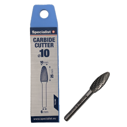 [64/9-1004] SPECIALIST+ carbide rotary burr, FLH 10x25x6 mm
