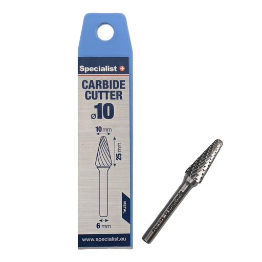 [64/9-1005] SPECIALIST+ carbide rotary burr, KEL 10x25x6 mm