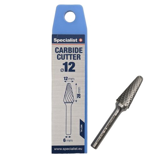 [64/9-1205] SPECIALIST+ carbide rotary burr, KEL 12x28x6 mm