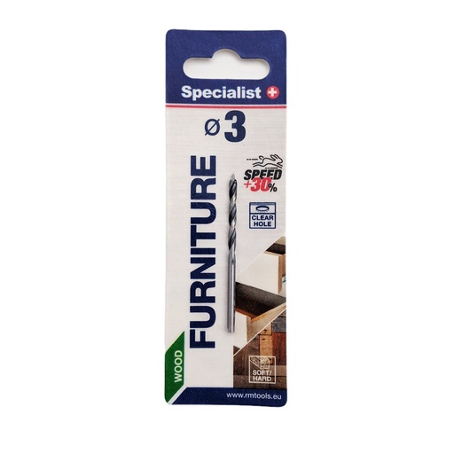 [69-030] SPECIALIST+ wood drill bit, 3x37/67 mm