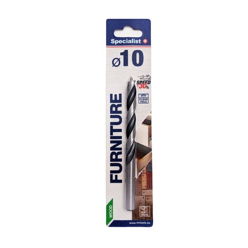 [69-100] SPECIALIST+ wood drill bit, 10x87/136 mm