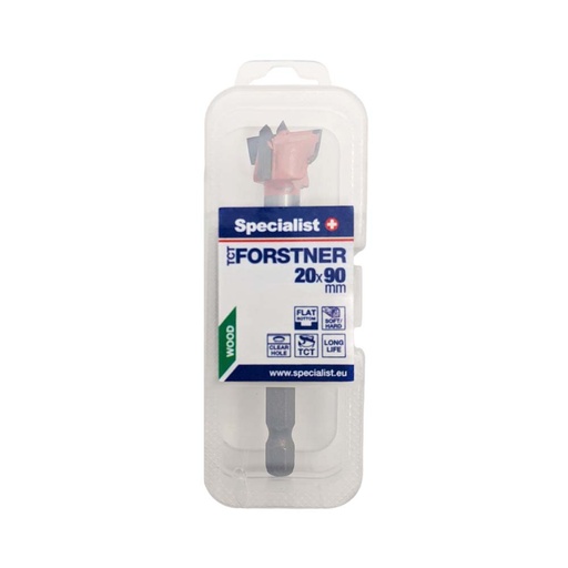 [69/3-0020] SPECIALIST+ forstner bit TCT, 20 x 90 mm