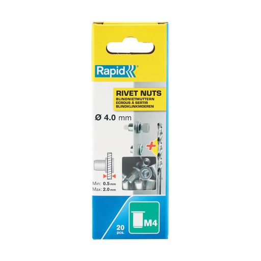 [78-5000671] Needitavad mutrid M4, 20 tk.