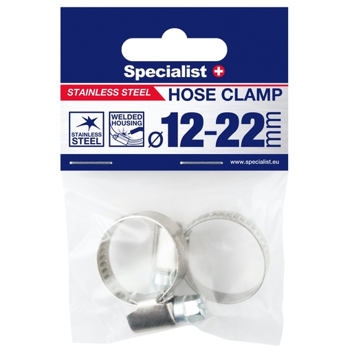 [81-7022] SPECIALIST+ roostevabast terasest klamber, 12-22 mm, 2tk