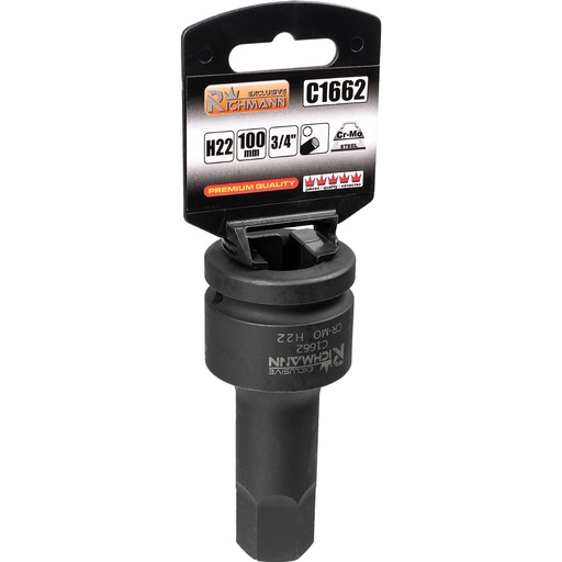 [42-C1662] Impact head HEX 3/4' H22x100MM