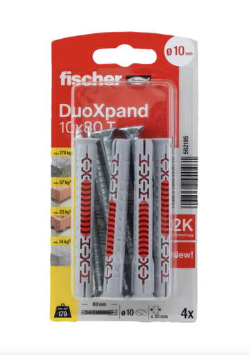 [61-562185B] DuoXpand kaištis su varžtu 10x80 T, 4 vnt.